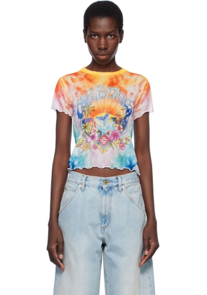 Casablanca Multicolor Surf Trip Tie Dye Mesh T-shirt