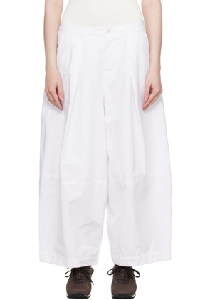 YMC White Deadbeat Trousers