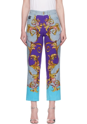Versace Jeans Couture Multicolor Outline Barocco Slim-Fit Jeans