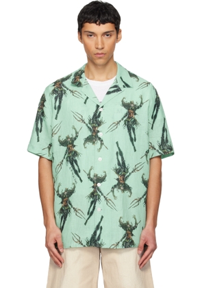 Acne Studios Green Linen Shirt