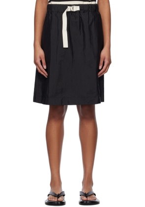 Jil Sander Black Belted Midi Skirt