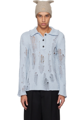 Acne Studios Blue Knit Polo