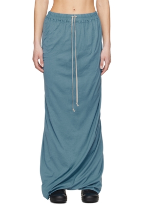 Rick Owens DRKSHDW Blue Hollywood Pull On Pillar Maxi Skirt