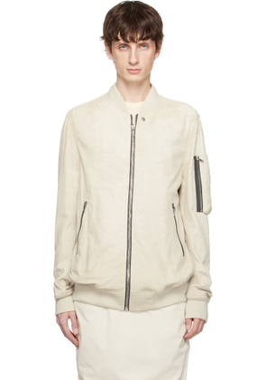 Rick Owens Off-White Hollywood Classic Flight Leather Jacket