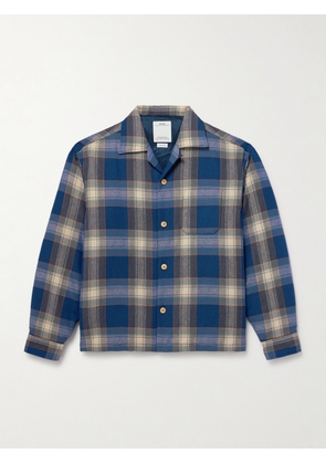 Visvim - Keesey Checked Wool and Linen-Blend Flannel Down Jacket - Men - Blue - 2