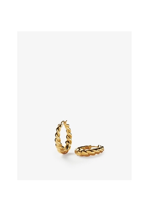 Womens Missoma Twisted 18ct Recycled Yellow Gold-Plated Brass Hoop Earrings