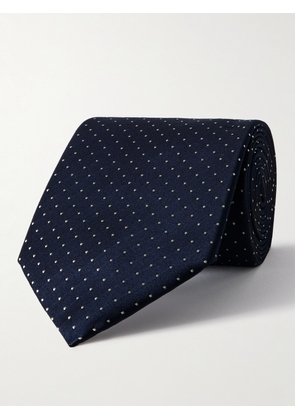 Canali - 8cm Polka-Dot Silk-Satin Tie - Men - Blue