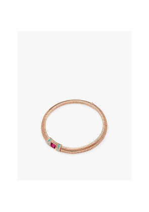 Bvlgari Tubogas 18ct Rose-Gold and 1.58ct Brilliant Cut-Diamond Necklace