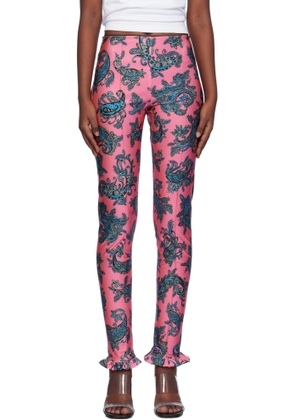 Meryll Rogge Pink Ruffle Sport Leggings