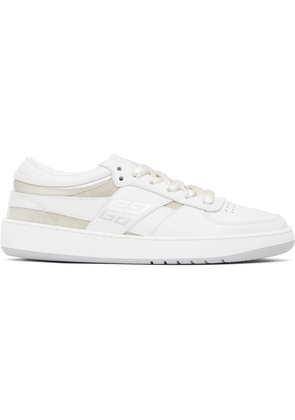 Givenchy White & Beige G Move Sneakers