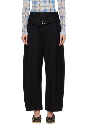 JW Anderson Black Fold-Over Trousers