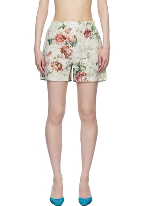 The Attico White Floral Shorts