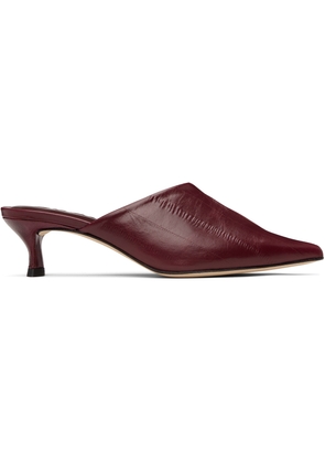 BY FAR Burgundy Luciana Mules