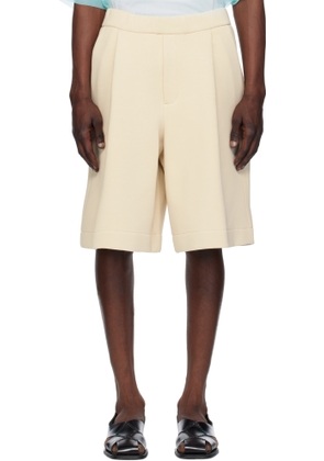 Dries Van Noten Beige Cotton Neoprene Shorts