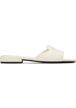 Jimmy Choo Off-White Dina Flat Sandals