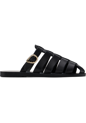 Ancient Greek Sandals Black Cosmia Sandals