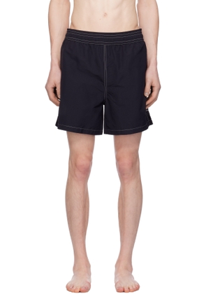 AMI Paris Black Beach Swim Shorts