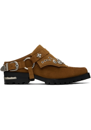 Toga Virilis Tan Suede Slip-on Loafers