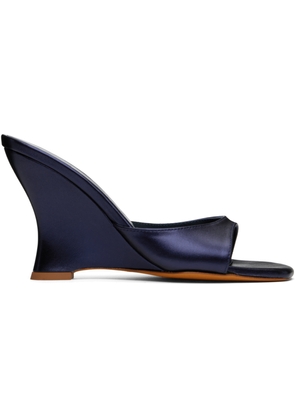 Maryam Nassir Zadeh Navy Lido Wedge Heeled Sandals