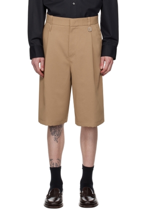 WOOYOUNGMI Tan Pleated Shorts