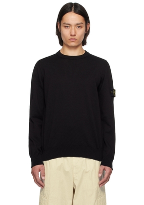 Stone Island Black Soft Organic Cotton Sweater