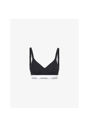 Womens Calvin Klein Modern Lift Moulded-Cup Cotton-Jersey Bralette