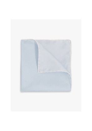 Mens Reiss Liam Polka-Dot Silk Pocket Square