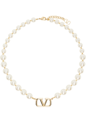 Valentino Garavani Off-White VLogo Signature Necklace