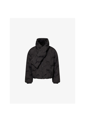 Mens Daily Paper Ayan Wrap-Collar Shell-Down Puffer Jacket