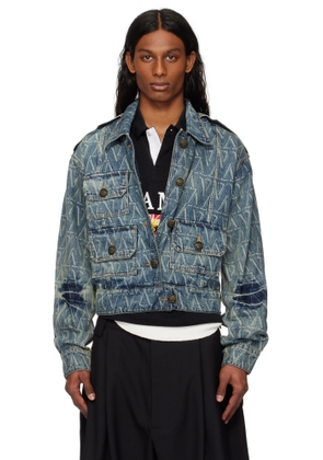 VAQUERA Blue Monogram Denim Jacket