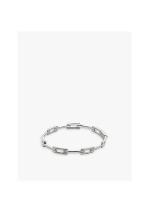 Womens Monica Vinader Signature Link Sterling-Silver Bangle
