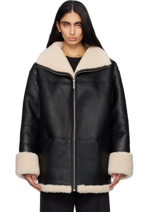 TOTEME Black Signature Shearling Jacket