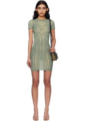 Jean Paul Gaultier Blue 'The Short Spirale' Minidress