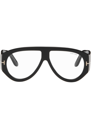 TOM FORD Black Pilot Blue Block Optical Glasses