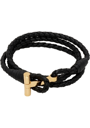 TOM FORD Braided Leather T Bracelet
