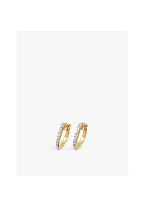 Womens Missoma Pavé-Set 18ct Yellow Gold-Plated Vermeil Sterling-Silver and Cubic Zirconia Hoop Earrings