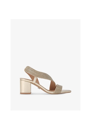 Womens Carvela Gala Jewel-Embellished Rope-Effect Woven Sandals