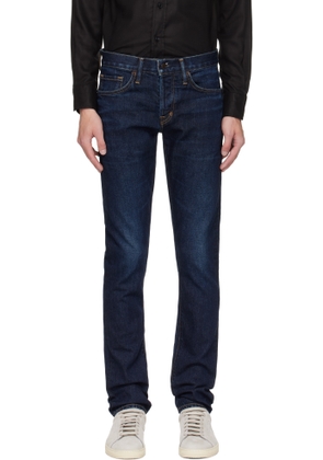 TOM FORD Blue Stretch Twill Slim Fit Jeans