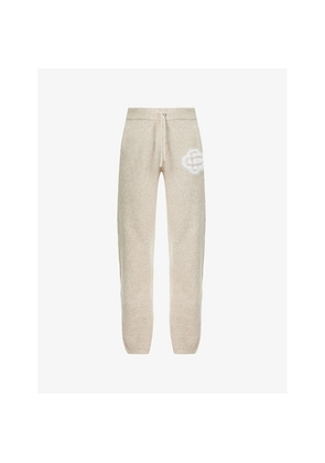 Womens The Couture Club Fluffy-Emblem Straight-Leg Knitted Jogging Bottoms