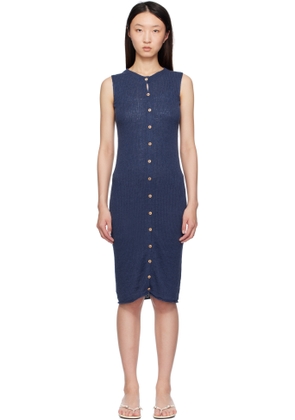 Baserange Blue Drip Midi Dress