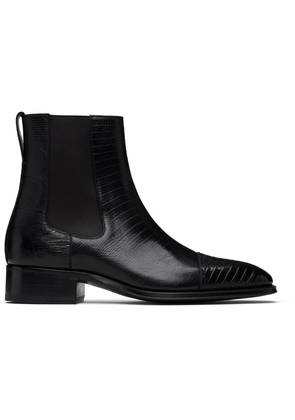 TOM FORD Black Printed Tejus Chelsea Boots