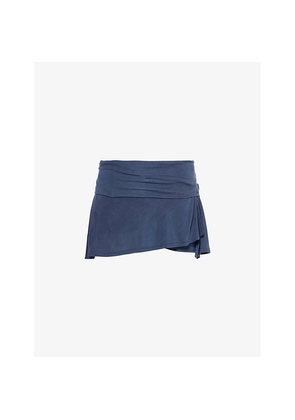 Womens Peachy Den Kylie Flared-Hem Stretch-Woven Skort