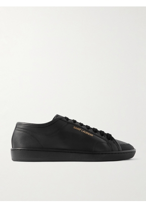 SAINT LAURENT - Gym Low Logo-Print Leather Sneakers - Men - Black - EU 39