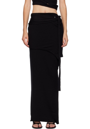 Ottolinger Black Lounge Drape Maxi Skirt