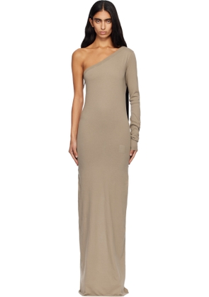 Rick Owens DRKSHDW Taupe Concordians Ziggy Maxi Dress