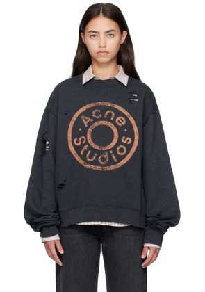 Acne Studios Black Printed Logo Sweatshirt