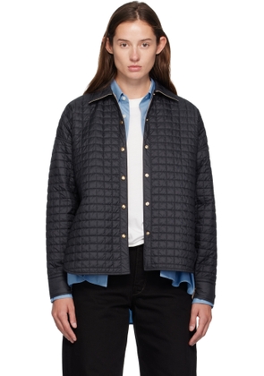 Moncler Black Quilted Shirt Jacket
