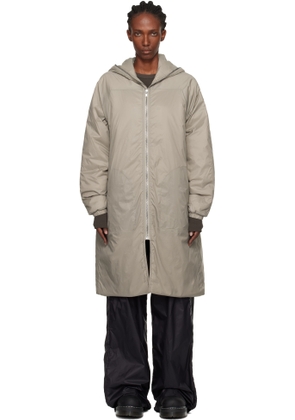 Rick Owens DRKSHDW Taupe Concordians Sealed Windbreaker Coat