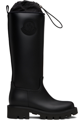 Moncler Black Kickstream High Rain Tall Boots