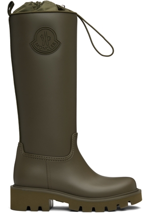 Moncler Khaki Kickstream High Rain Tall Boots